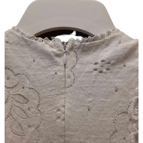 Altar'd State White Lace Lined Flutter Sleeve Sleeveless Mini Dress Size Small - Picture 7 of 8